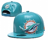 Dolphins Team Logo Aque Leather Adjustable Hat GS,baseball caps,new era cap wholesale,wholesale hats
